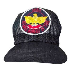 Vintage Ktm Atlanta Bureau Of Fire 1882 Mesh Snapback Trucker Cap Emblem Hat